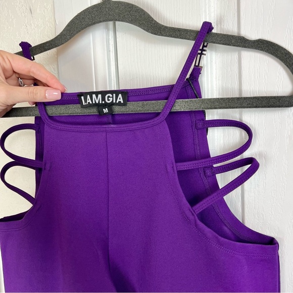 NWT I.AM.GIA Purple SET Lucid Bra Top & Flared Cutout Pant Euphoria Maddy XS M - Picture 6 of 11